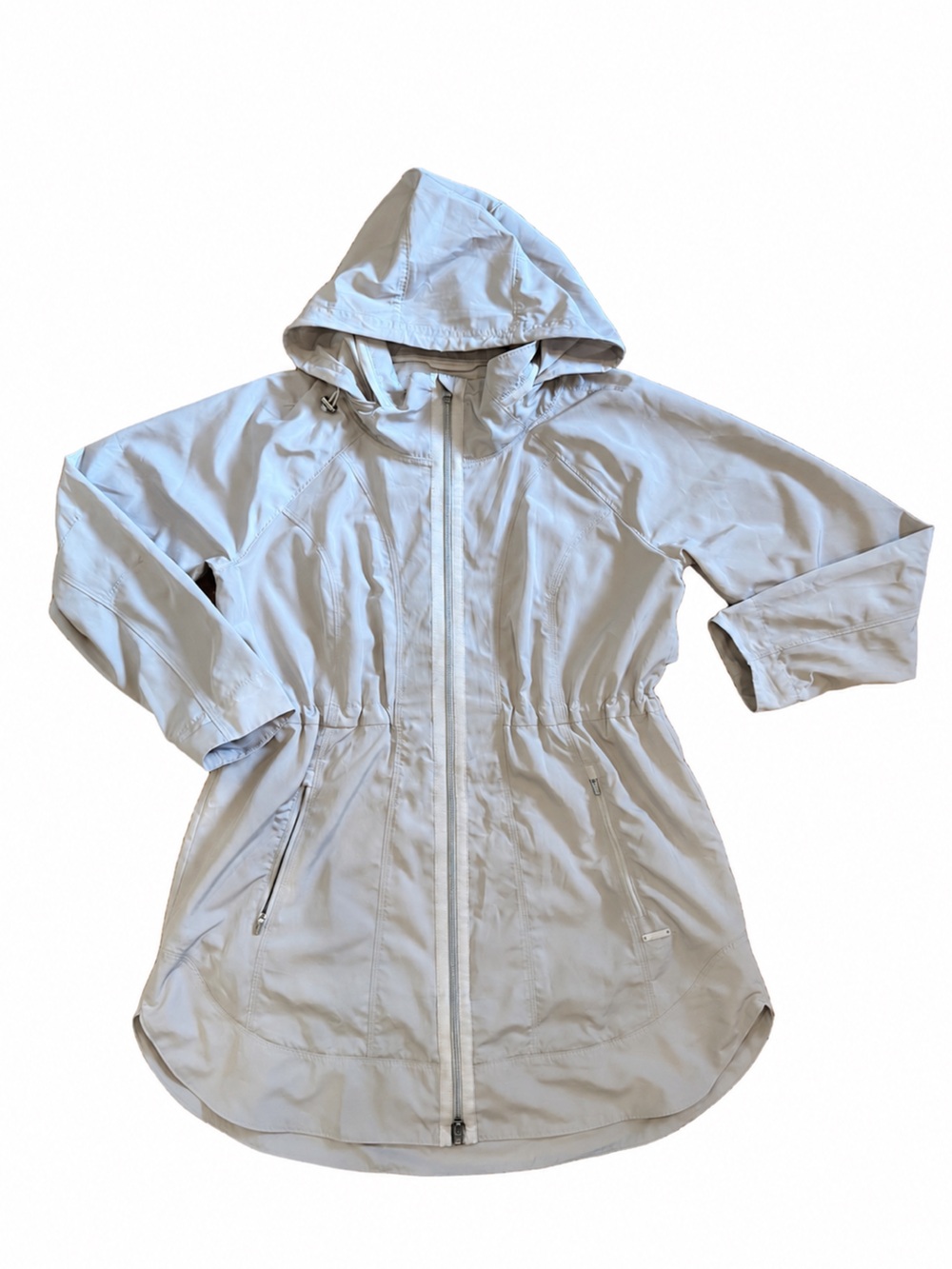 Athleta Women’s Lightweight Hooded Windbreaker Jacket Gray Size Large